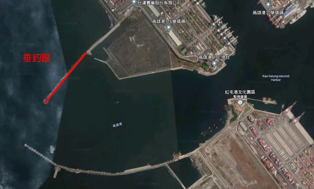 高雄港・二港口北堤510公尺官方公告附圖